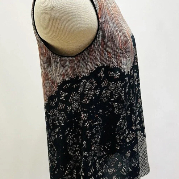 DANIEL RAINN Women Sleeveless Pullover Round Neck Semi Sheer Shirt Size Small - Picture 6 of 14